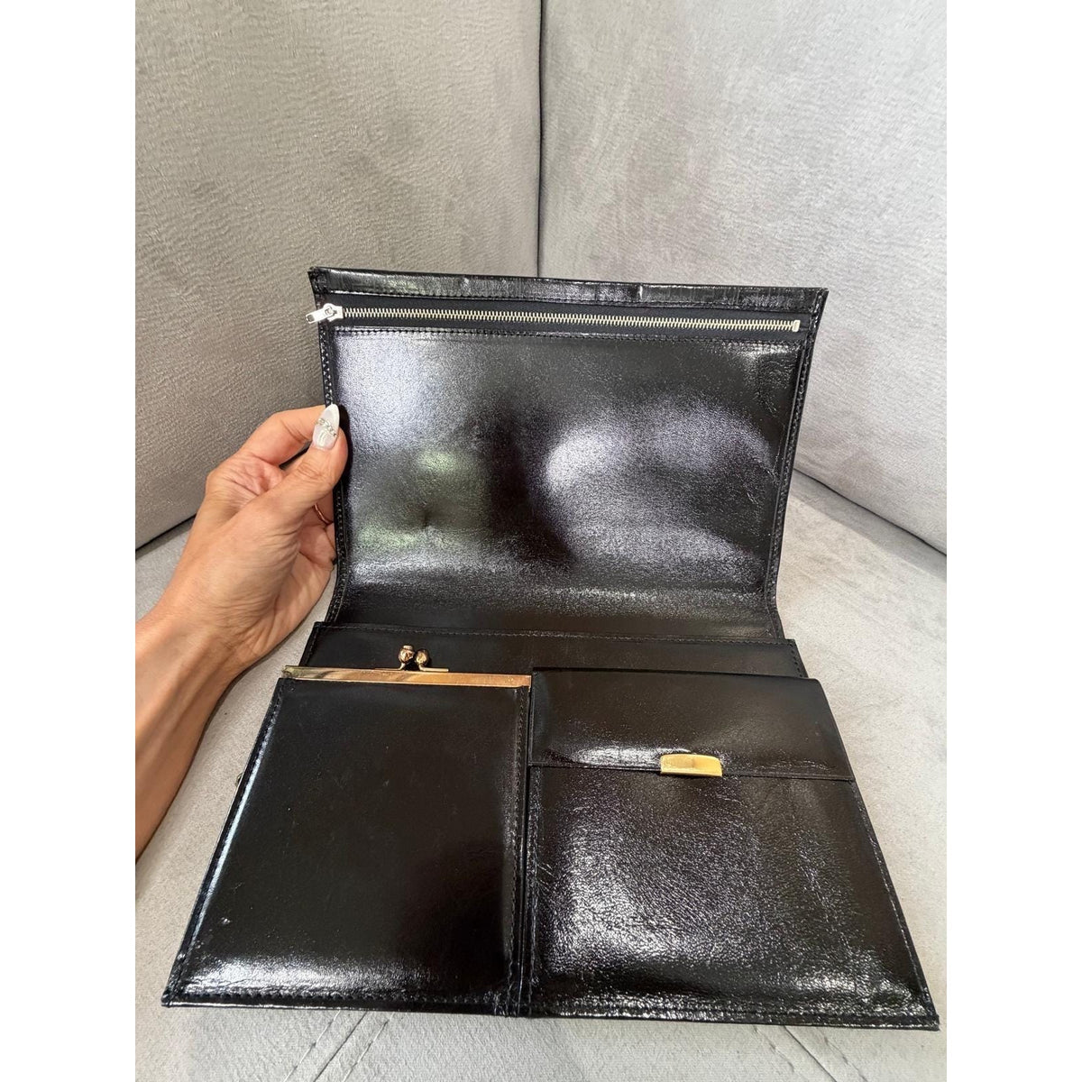 FENDI Black FF Zucca Continental Wallet