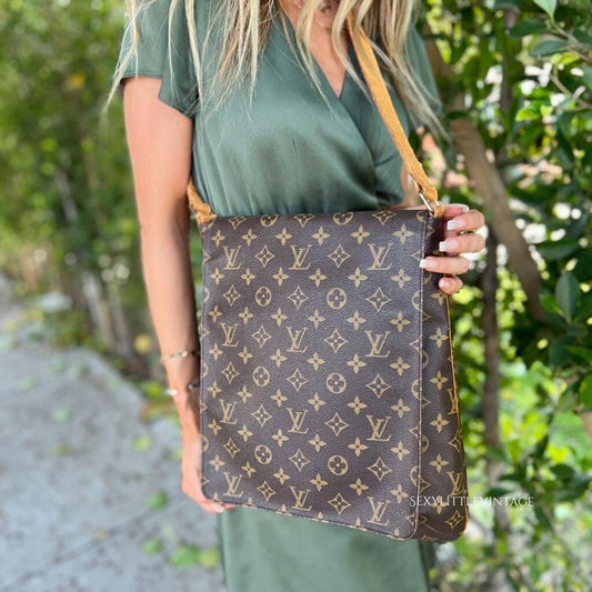 Authentic LOUIS VUITTON Vintage Collectible Monogram Canvas Musette Shoulder Bag - AS0090