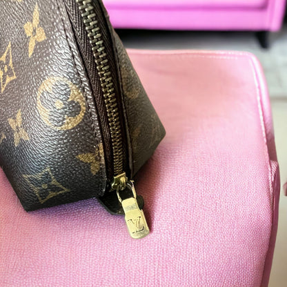 Authentic LOUIS VUITTON Vintage Trousse Demi Ronde Cosmetic Bag