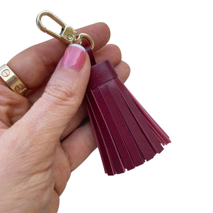 HANDMADE GENUINE LEATHER TASSEL CHARM