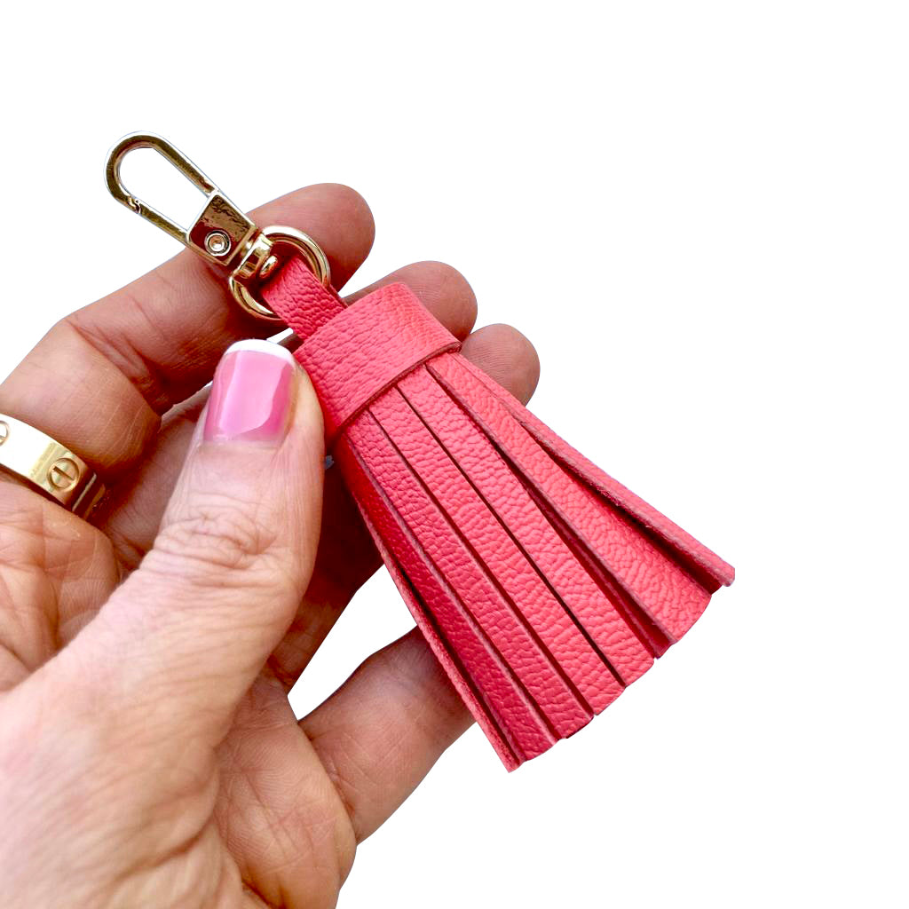 HANDMADE GENUINE LEATHER TASSEL CHARM