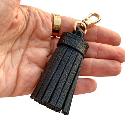 HANDMADE GENUINE LEATHER TASSEL CHARM