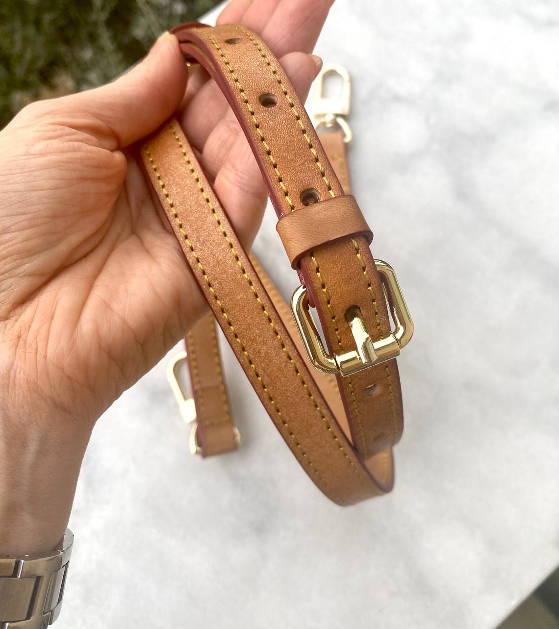 Natural Crossbody Vachetta Leather Strap Replacement For Louis