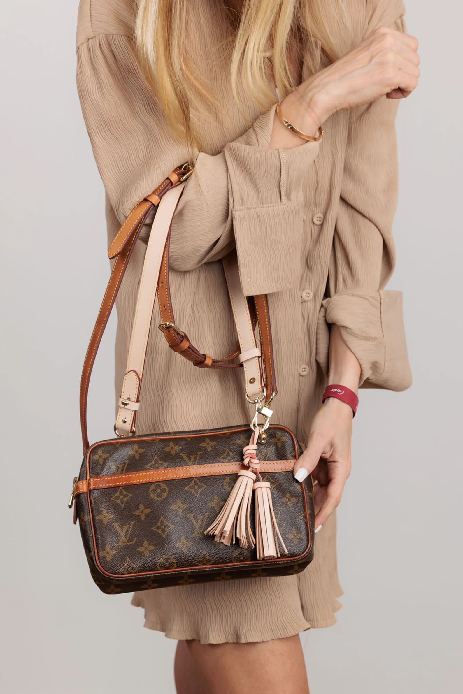 Authentic Vintage Louis Vuitton Canvas Leather Shoulder Crossbody Strap