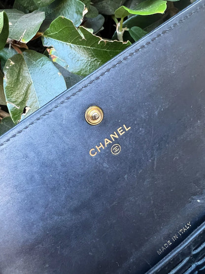 CHANEL Authentic CC Logos Wallet