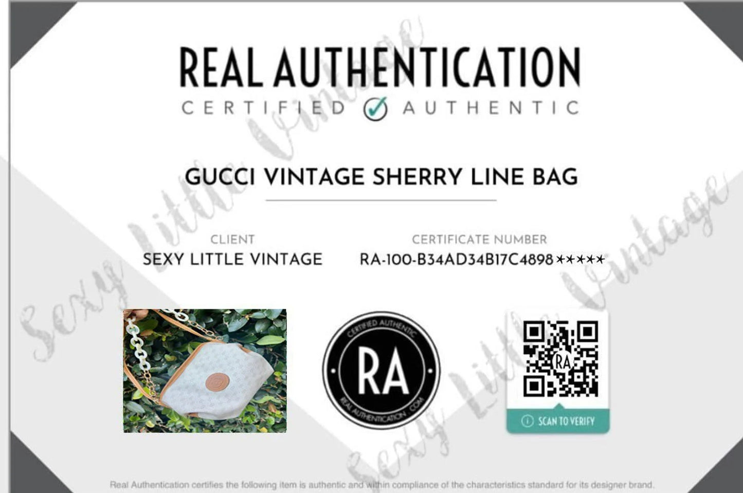 GUCCI CERTIFIED AUTHENTIC VINTAGE Crossbody Clutch - White Bag - GG