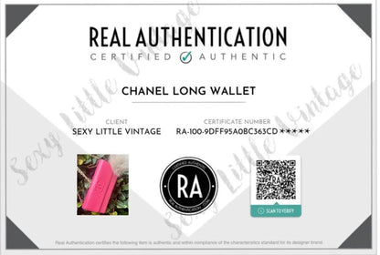 CHANEL AUTHENTIC VINTAGE Lambskin leather Wallet